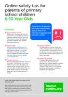 Internet matters Parent Age Guides 6-10-years Online Safety Tips
