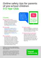 Internet matters parent Age Guides 0-5-years Online Safety Tips