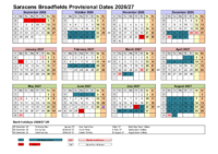 CLICK for provisional dates for 2026/27. Please note these may change slightly.