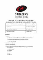 SEND and Inclusion Policy October 2025