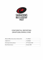 Confidential reporting (Whistleblowing) Code October 2025