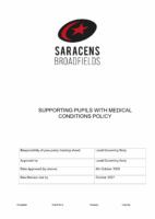 Supporting Pupils with Medical Conditions Policy October 2025