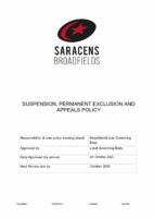Suspension, Permanent Exclusion and Appeals Policy October 2025