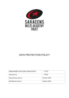 Data Protection Policy October 2025