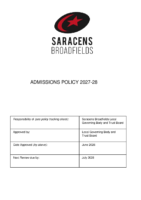 Admissions Policy June 2026 (For 2027-2028)